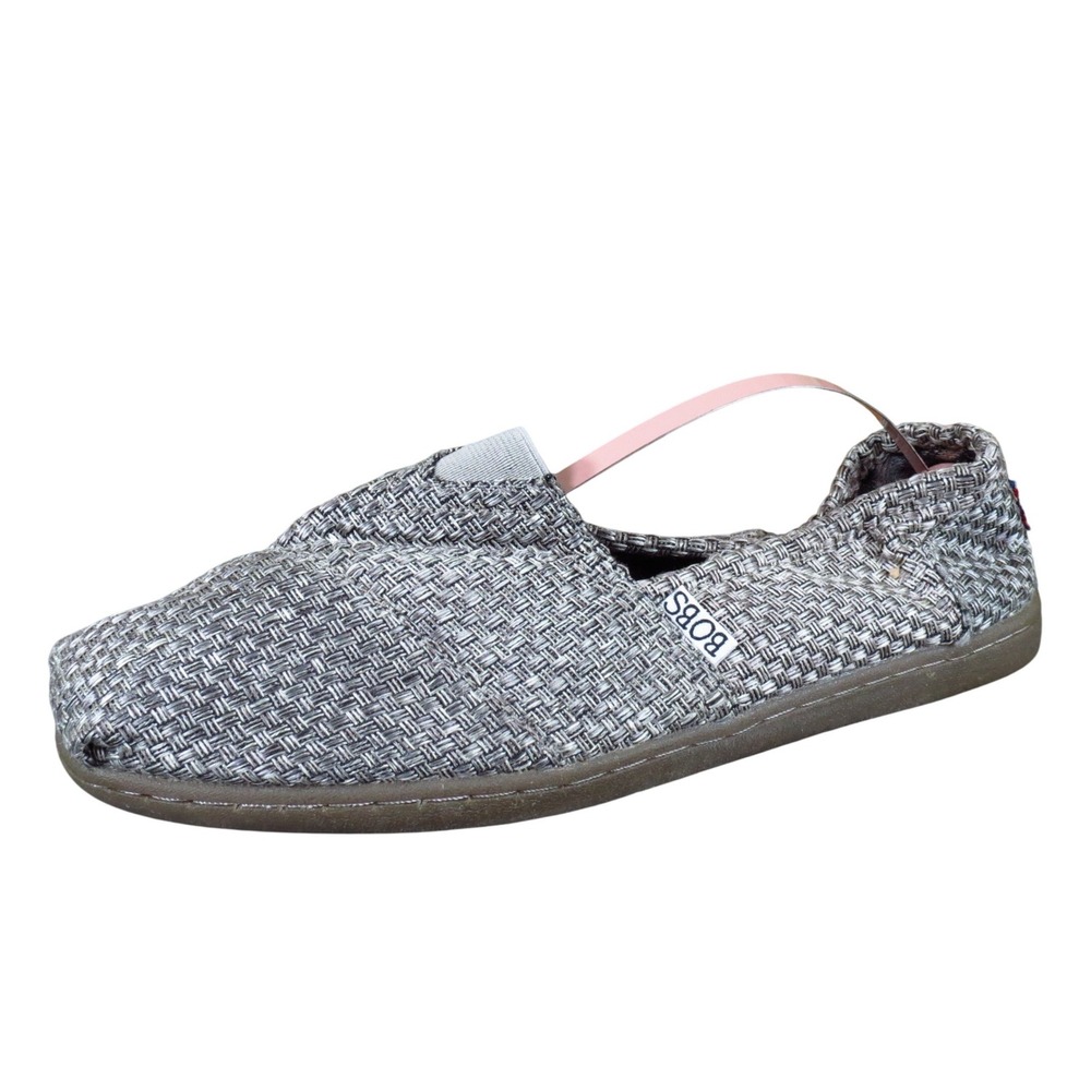 Skechers BOBS Plush Peace and Love Womens Alpargata Size 9 Casual Taupe Woven